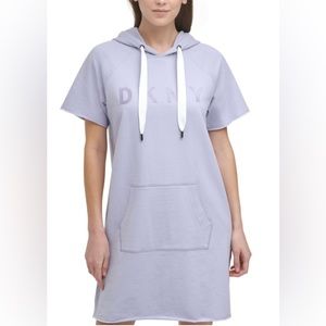 NWT DKNY Sport Lilac Hooded Sweatshirt Dress Size S